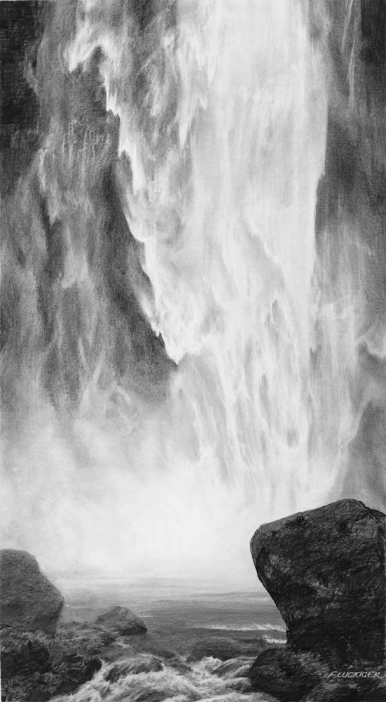 Black and white fine art print beautiful landscape of artwork titled Fierce Majesty
