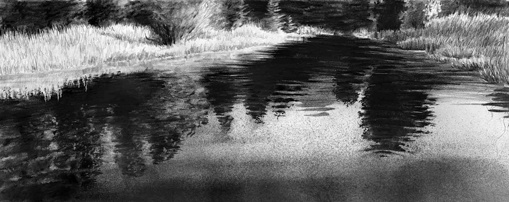 Black and white fine art print beautiful landscape of artwork titled Gossamer