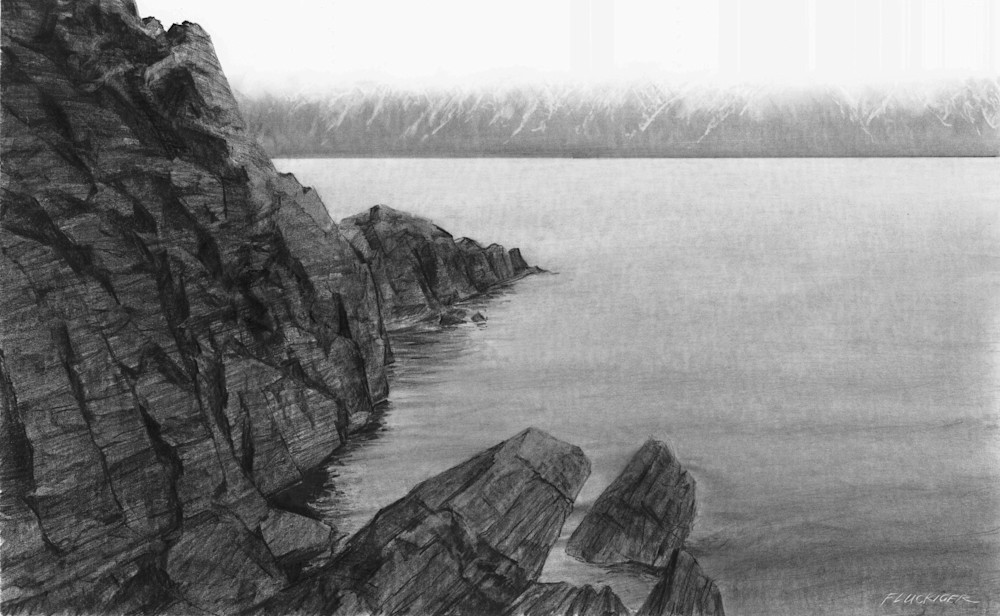 Black and white fine art print beautiful landscape of artwork titled Young Dunes