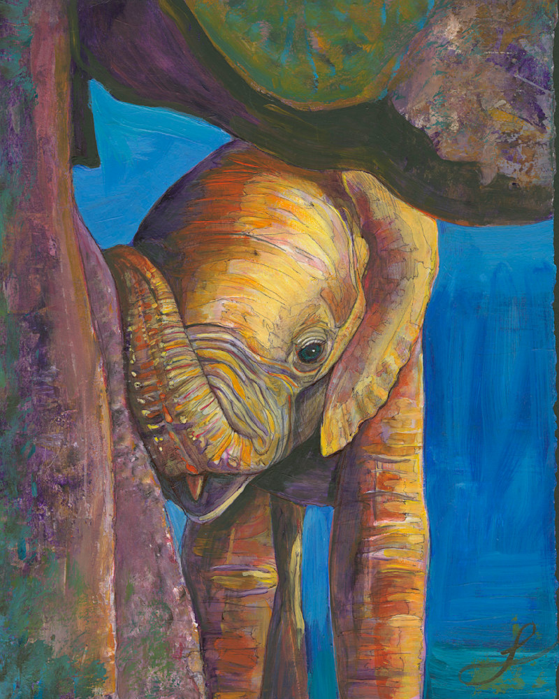 Baby Elephant 1642 Art | Khaos Art