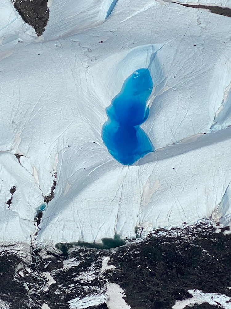 Blue Pools In June On Ruth Glacier Photography Art | Visionary Adventures, LLC