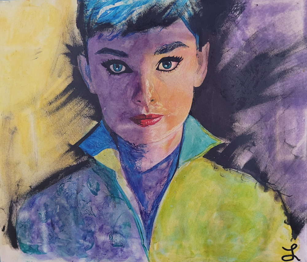 Audrey Watercolor Acrylic Art | Khaos Art