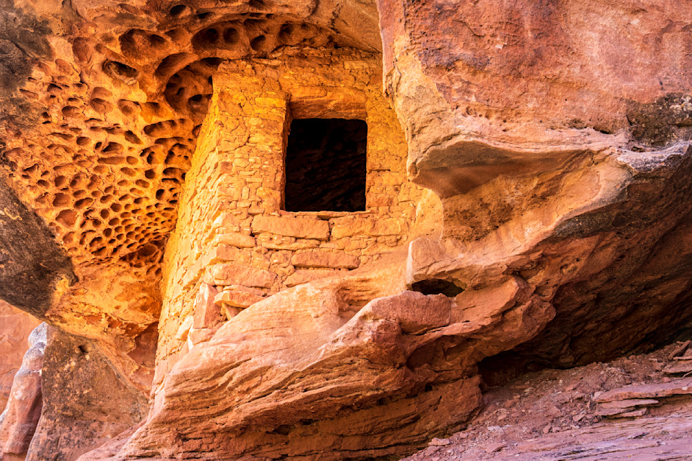 "Timeless Resilience: Anasazi Ruin Perched In A Weathered Sandstone Alcove" Photography Art | D. Robert Franz Photography