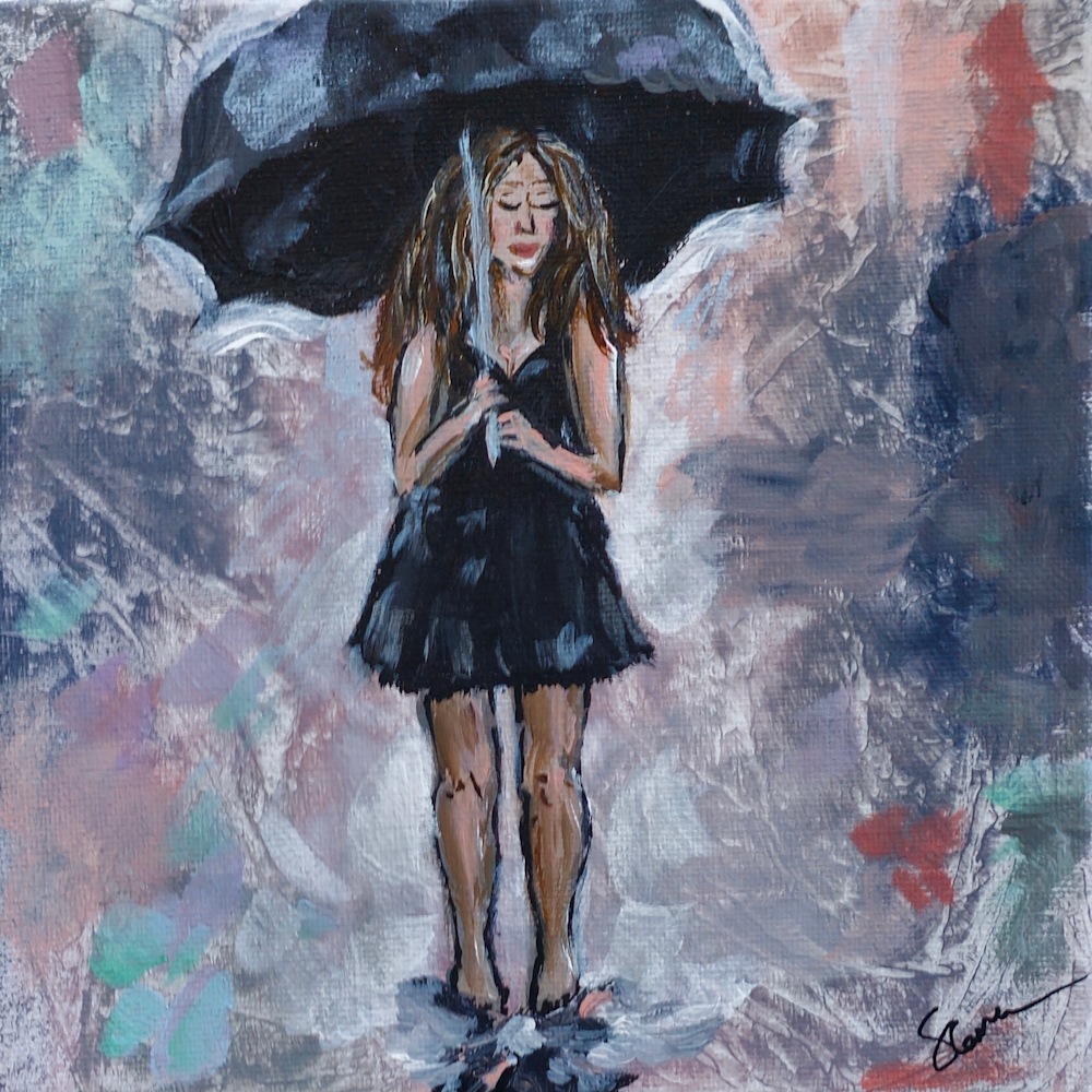  Lady In Rain  Art | Sheree Cameron Art