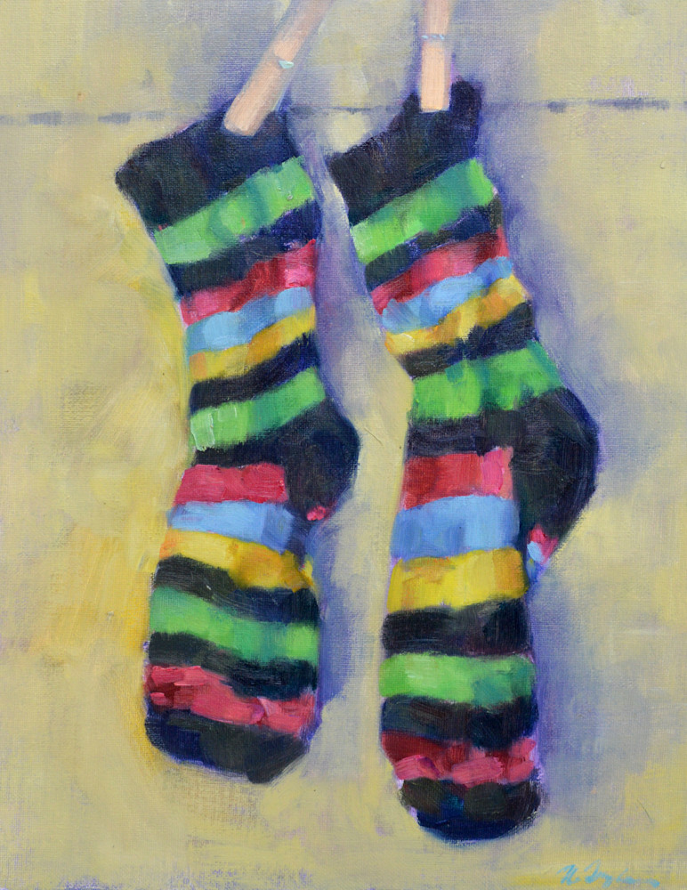Stripey Feet Art | Meghan Taylor Art