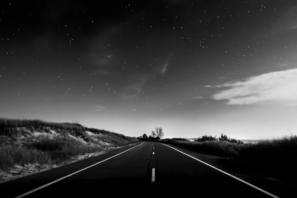 "Into the Night on M116 - in B&W" | Fine Art Photography by Dennis Caskey