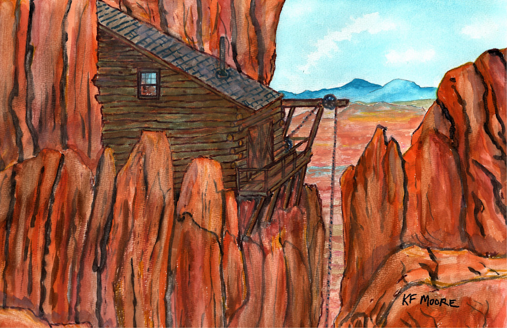 00087 Eagle S Eyrie Gold Mine Art | KF Moore Watercolors