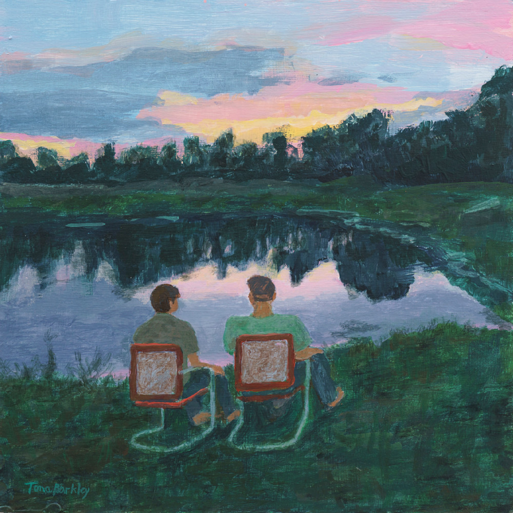 Sunset At The Pond Art | Tona Barkley Fine Art