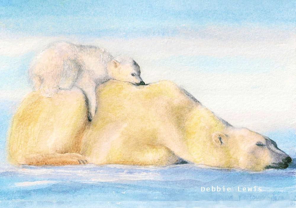 Mama And Baby Bear Art | Debbie Lewis Watercolors