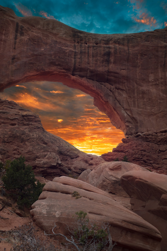 Sunset Through The Window   Arches National Park, Moab, Ut Photography Art | LightScapeImagery.com