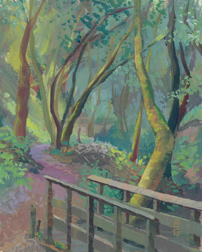 Hidden Bridge At H Idden Villa Art | Beth Grant Art