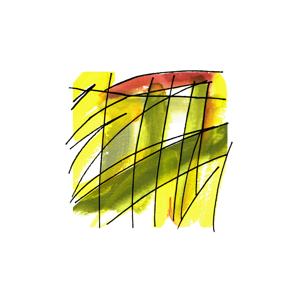 Abstract Painting - Green and Yellow