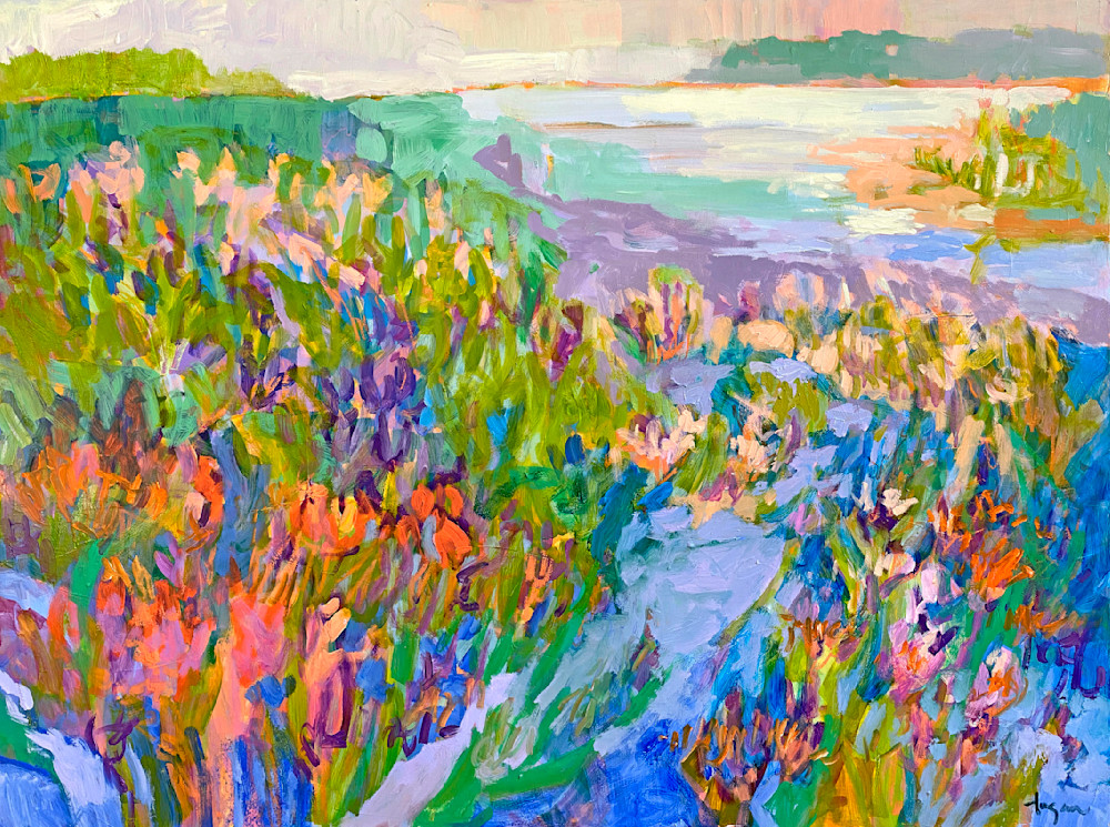 Coastal Landscape Painting Canvas Print by Dorothy Fagan