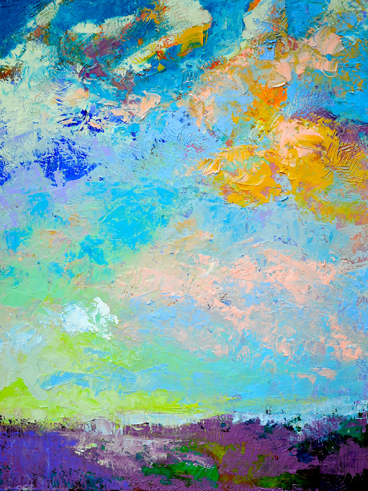 Dramatic Clouds Painting Fine Art Print, Breaking Through by Dorothy Fagan