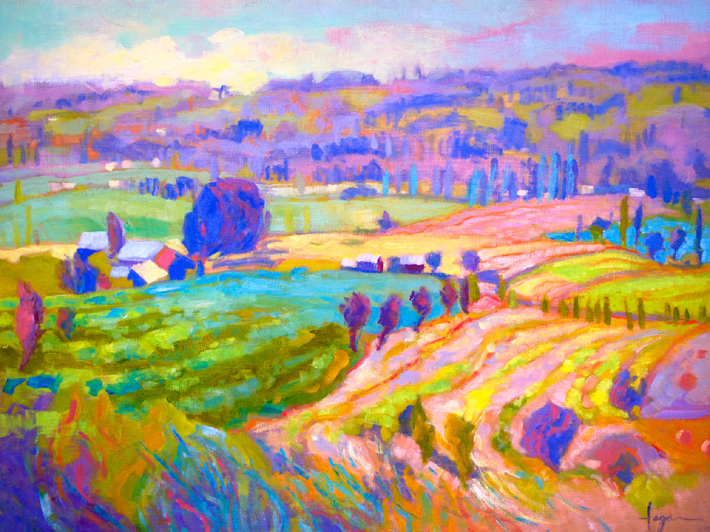 Normandy Landscape Painting, Fine Art Print by Dorothy Fagan