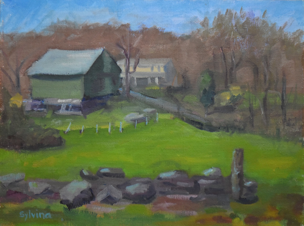 The Green Barn River Road ~ 06474 Art | Sylvina Rollins Artist