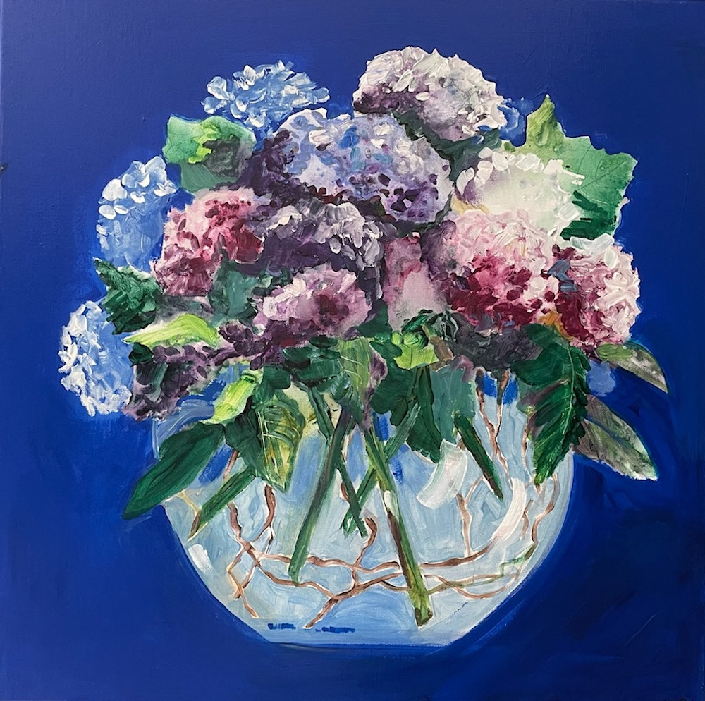 Hydrangea Blue Art | Eliry Arts