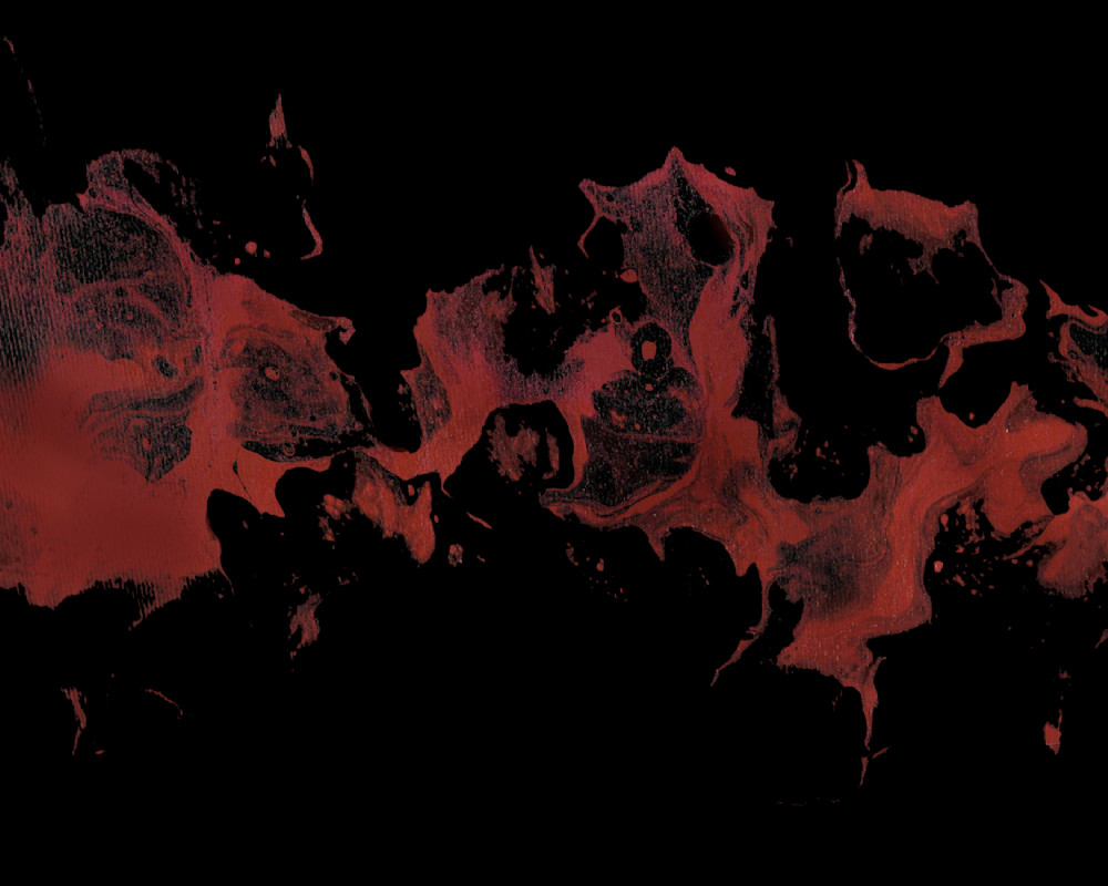 January Fluid Birthstone on Black: Dynamic Garnet-inspired Fluid Painting | Paintpourium