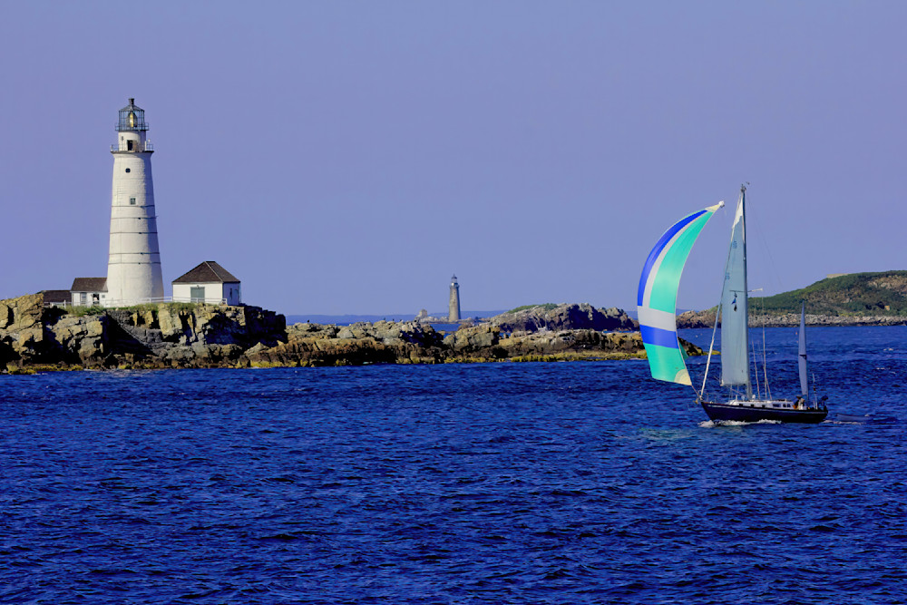 Lighthouses Sailboat Boston 1159 Photography Art | Christina Rudman Photography