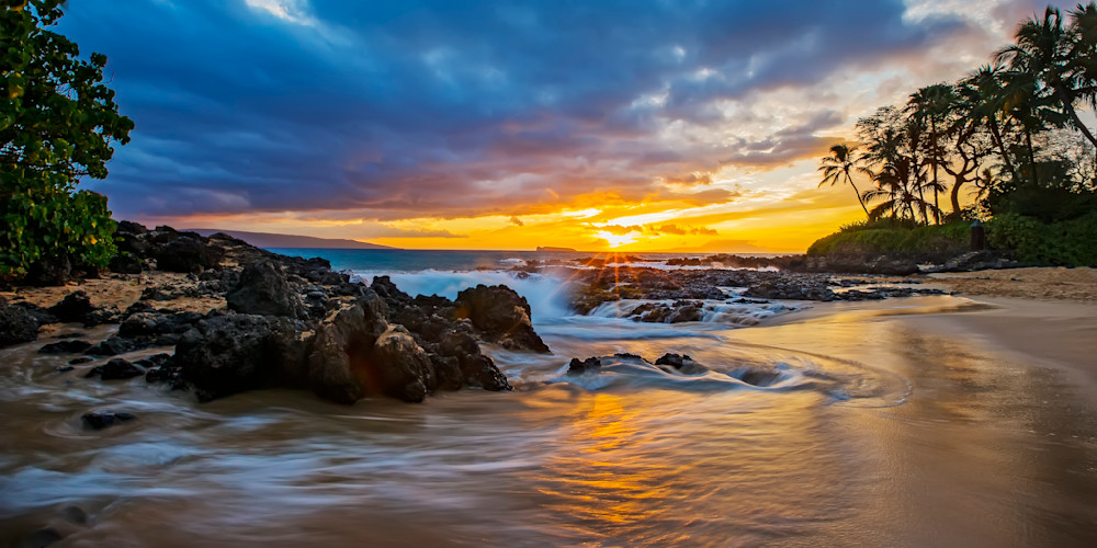 Secret Beach Sunset Photography Art | Window To Paradise