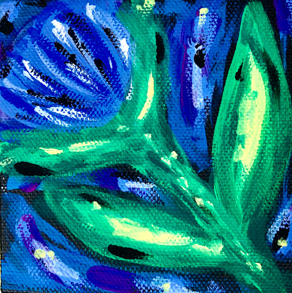 Blue Flower Art | dianawoody