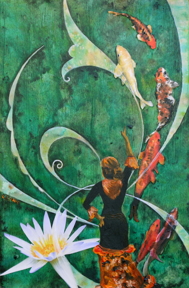 Koi Flamenco Art | Cathy Rowe Arts