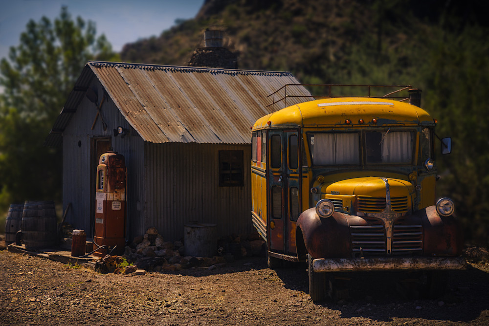 Yellow Bus Photography Art | Sandy Adams Outdoorvizions Photography