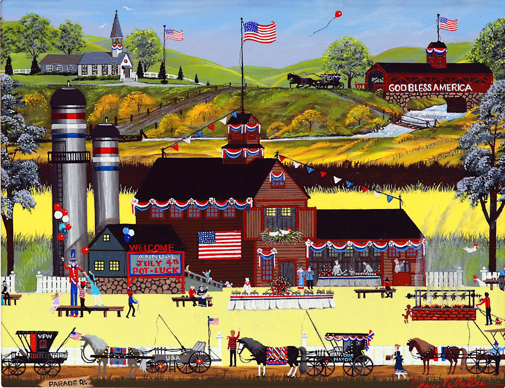 4th Of July Annual Parade Art | Jerry Winters Fine Art Gallery