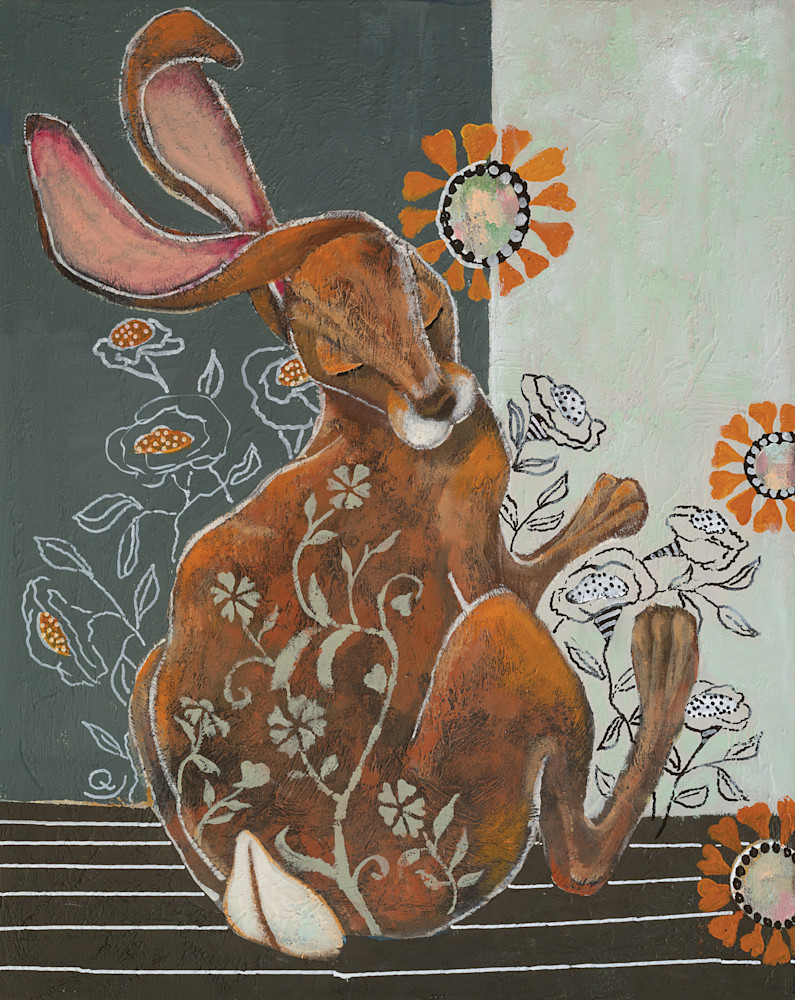  Painting of Tattooed Rabbit by Kathy Q Parks