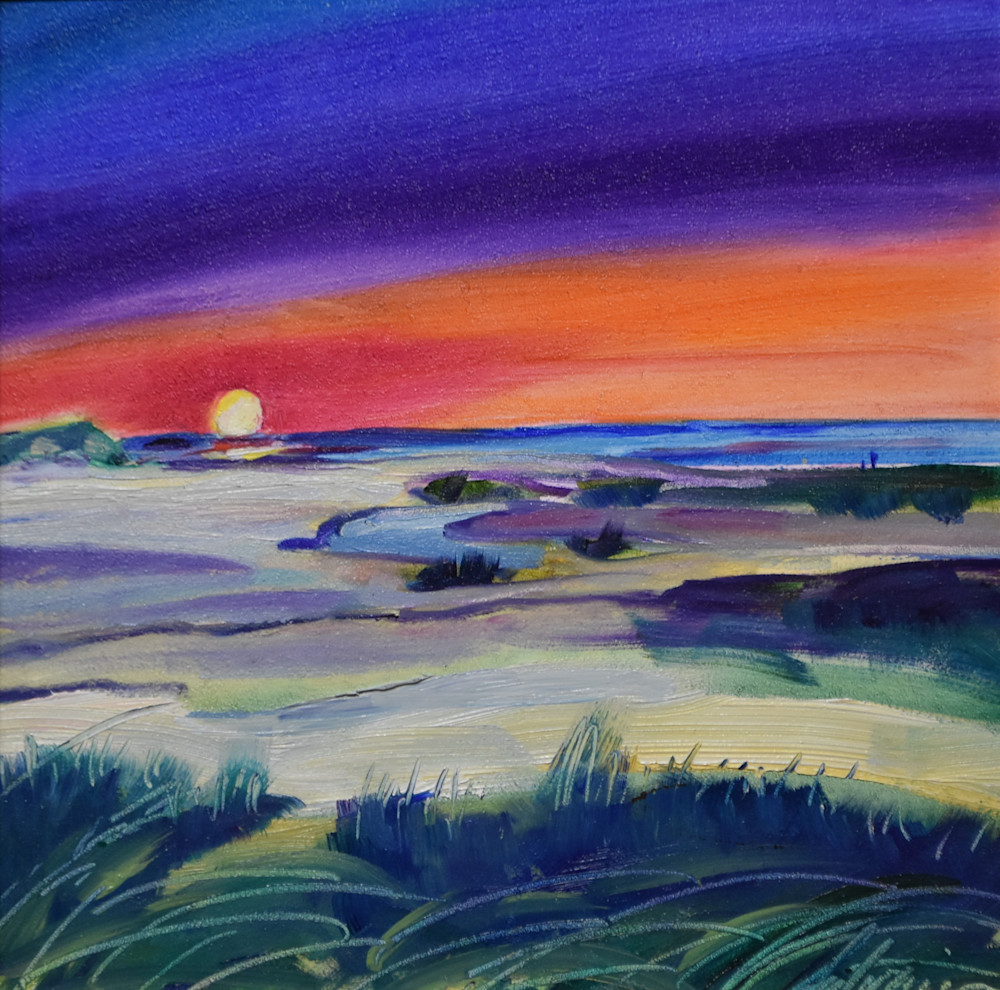 Sunset At Paines Creek, Brewster, Mass. Cape Cod Art | Sylvina Rollins Artist