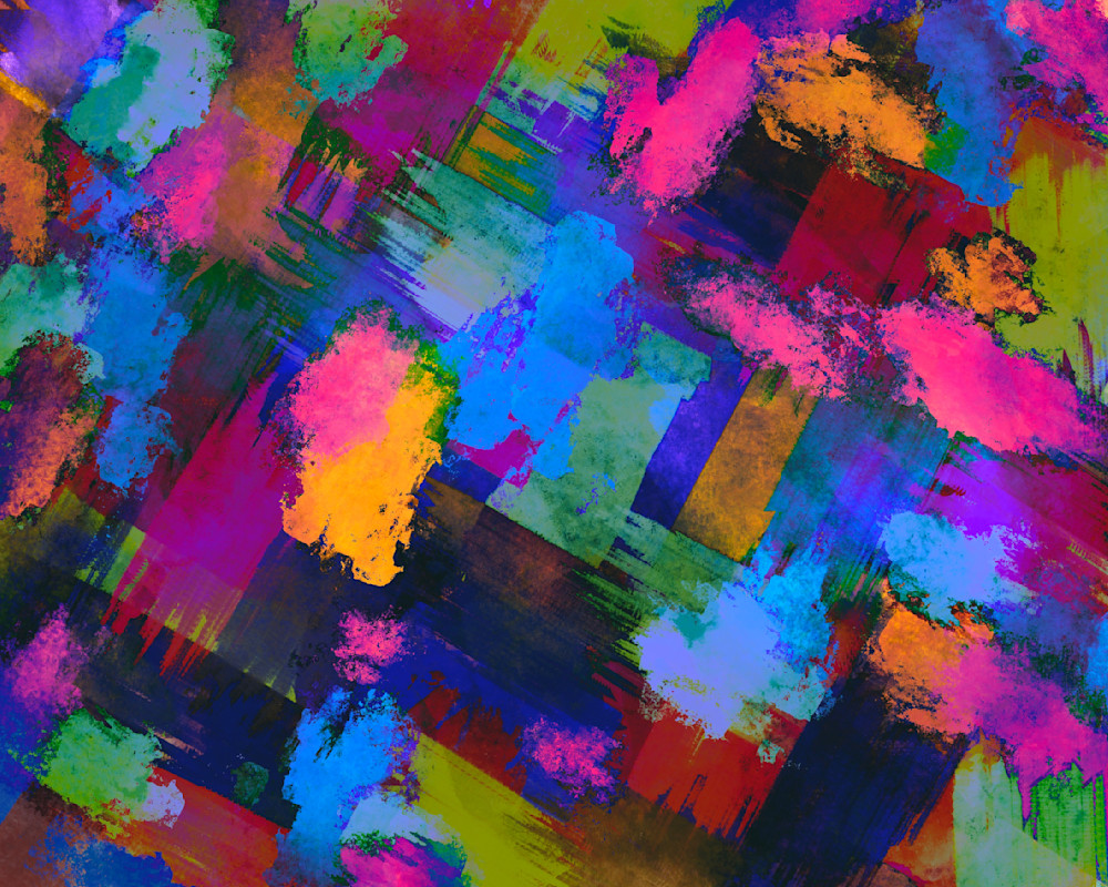 Discover the Vibrant Energy of 'Density' - Abstract Digital Painting by Paintpourium
