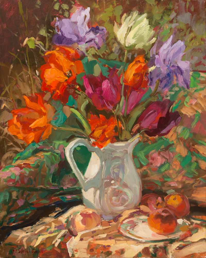 Tulips Peaches Late Afternoon