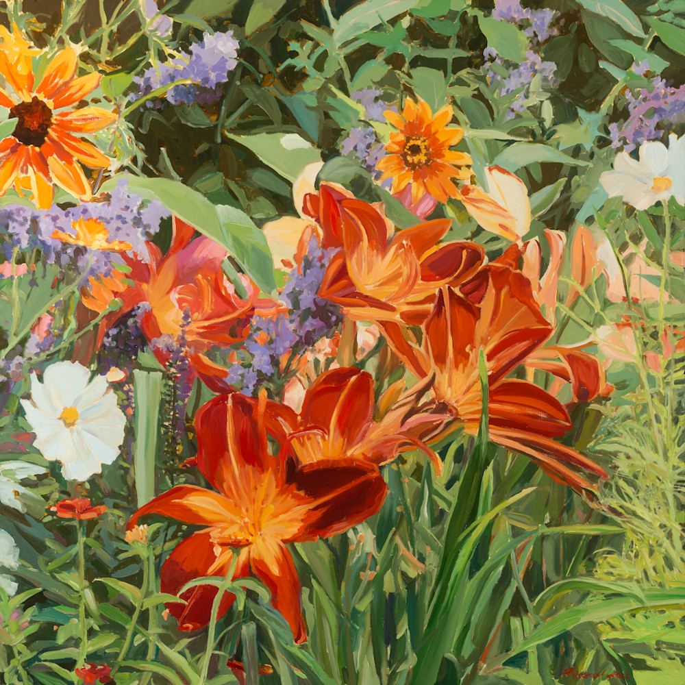 Lillies in a Garden