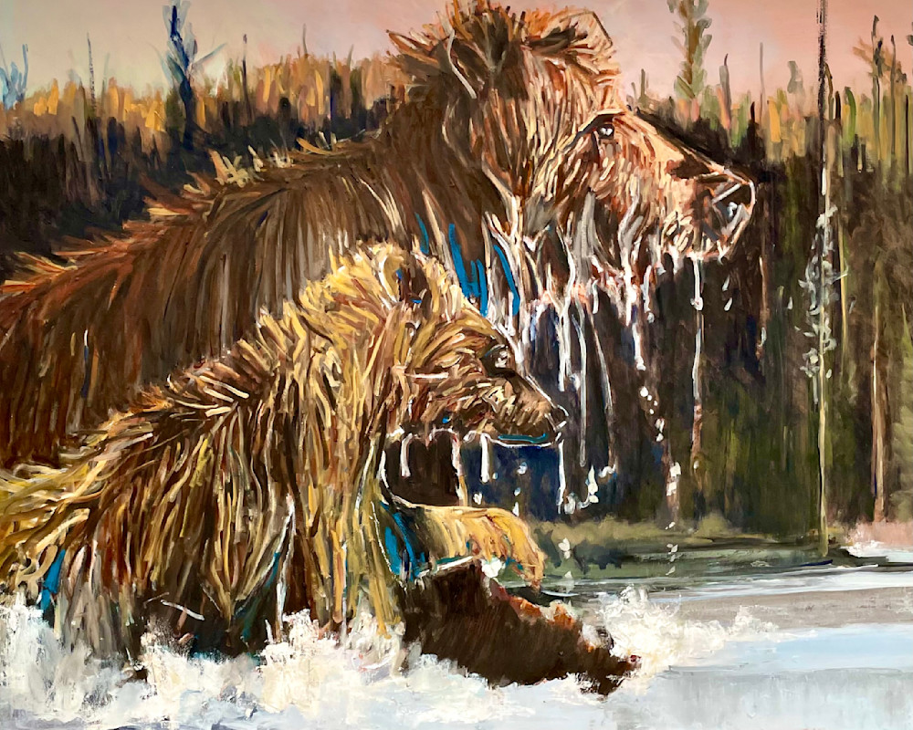 Teach A Bear To Fish Art | mwarrenstudio