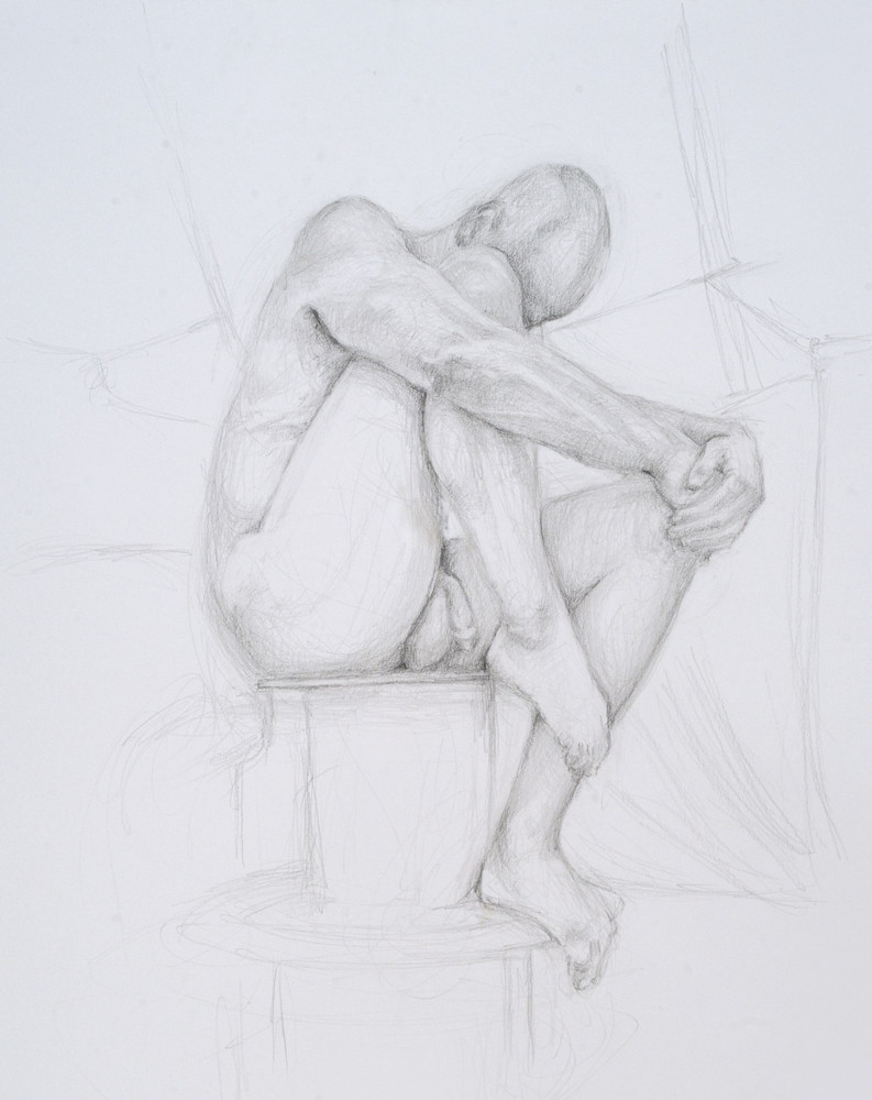 Nick Hunched Over Art | EMT Fine Arts