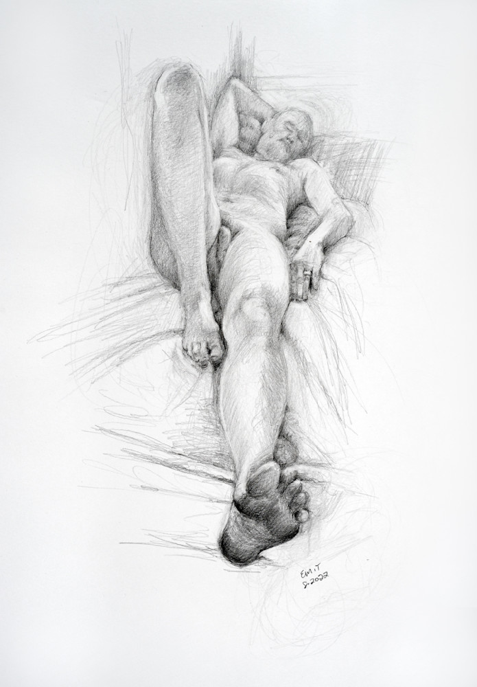 Nick In A Challenging Pose Art | EMT Fine Arts