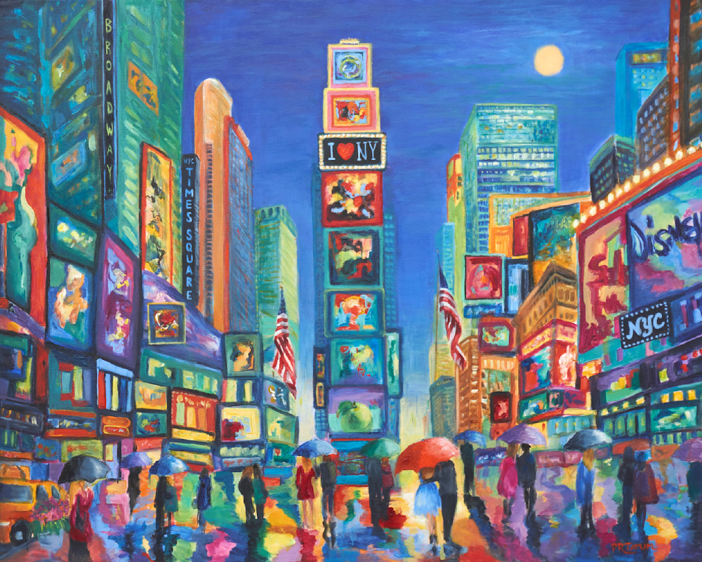 Lovers In Time Square X. Upscaled Art | Pamela Ramey Tatum Fine Art