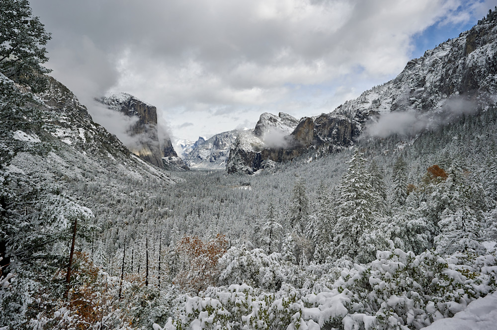 Tunnel View Covered In Snow Photography Art | Anand's Photography