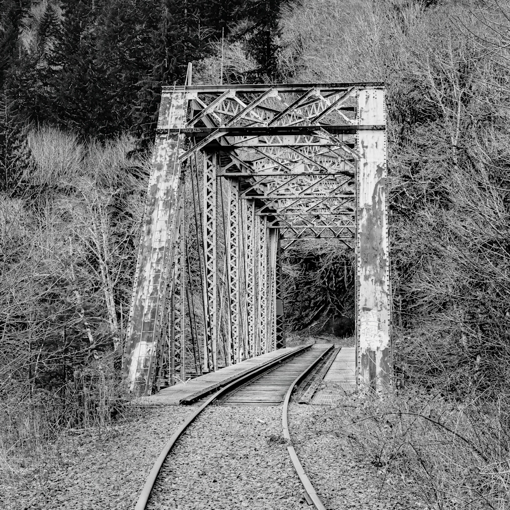 Old Steel Railroad Bridge, Nehalem River, Oregon, 2023