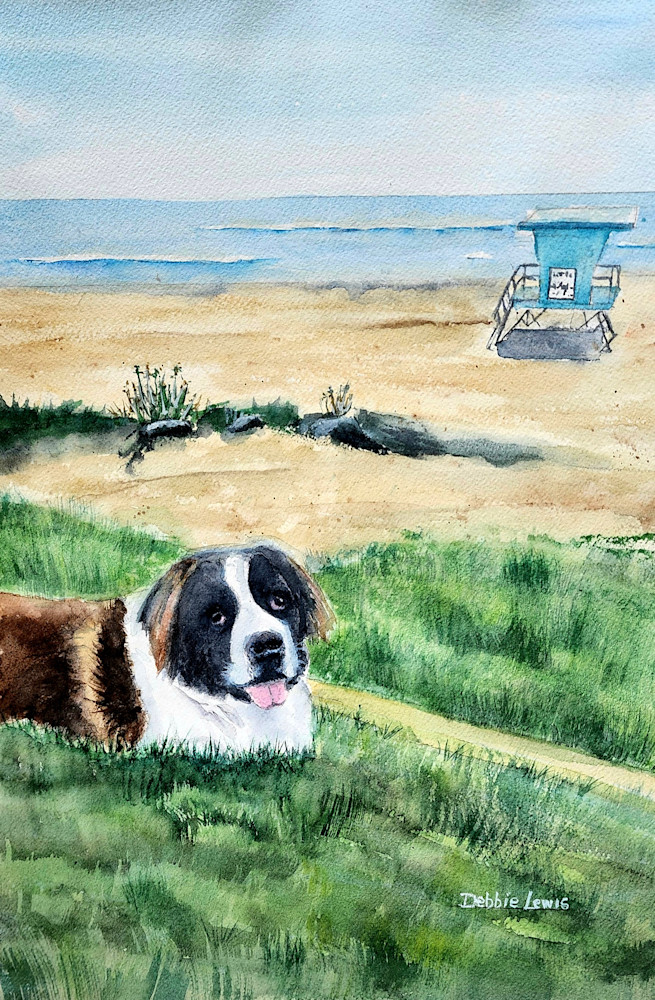 Izzy In The Grass Art | Debbie Lewis Watercolors