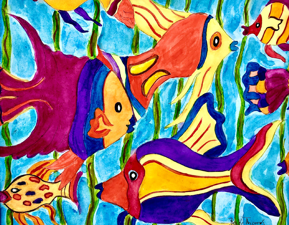 Fish Up Close Art | Becki Thomas Art