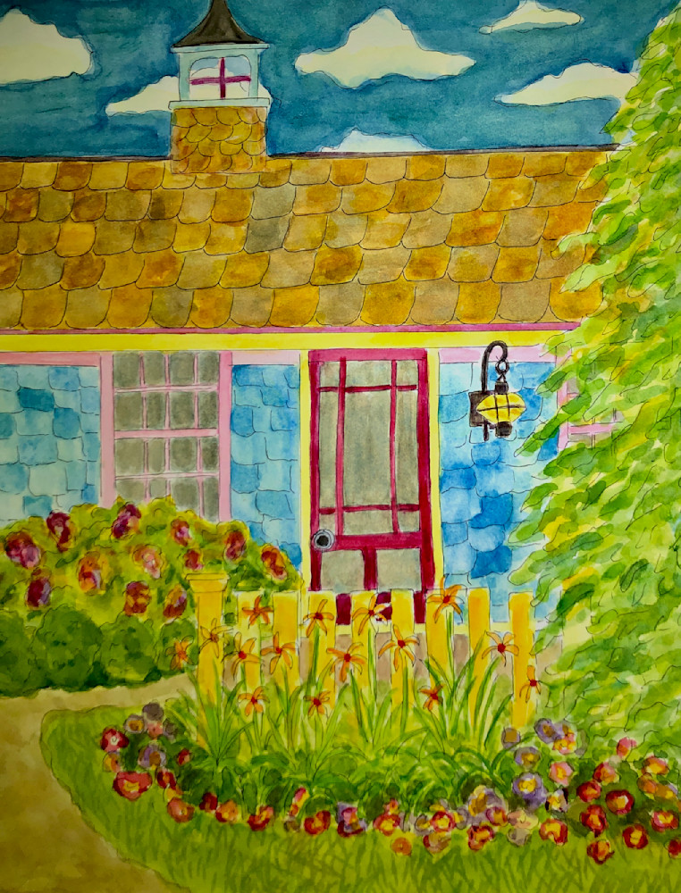 Maine Summer Cottage Art | Becki Thomas Art