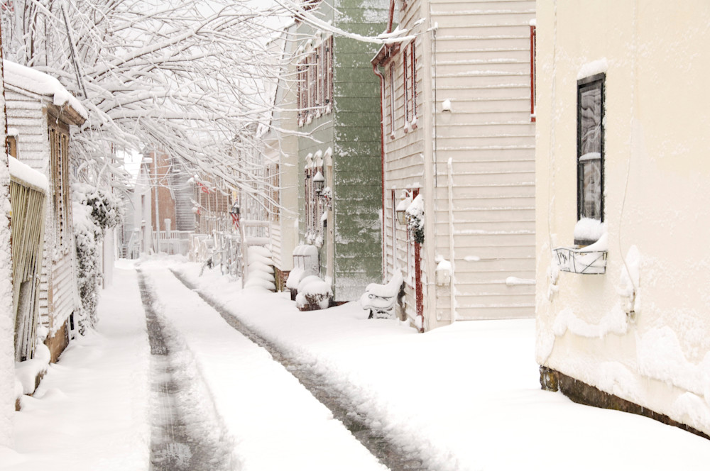 Downtown Annapolis, Maryland after snowstorm 2 12 06