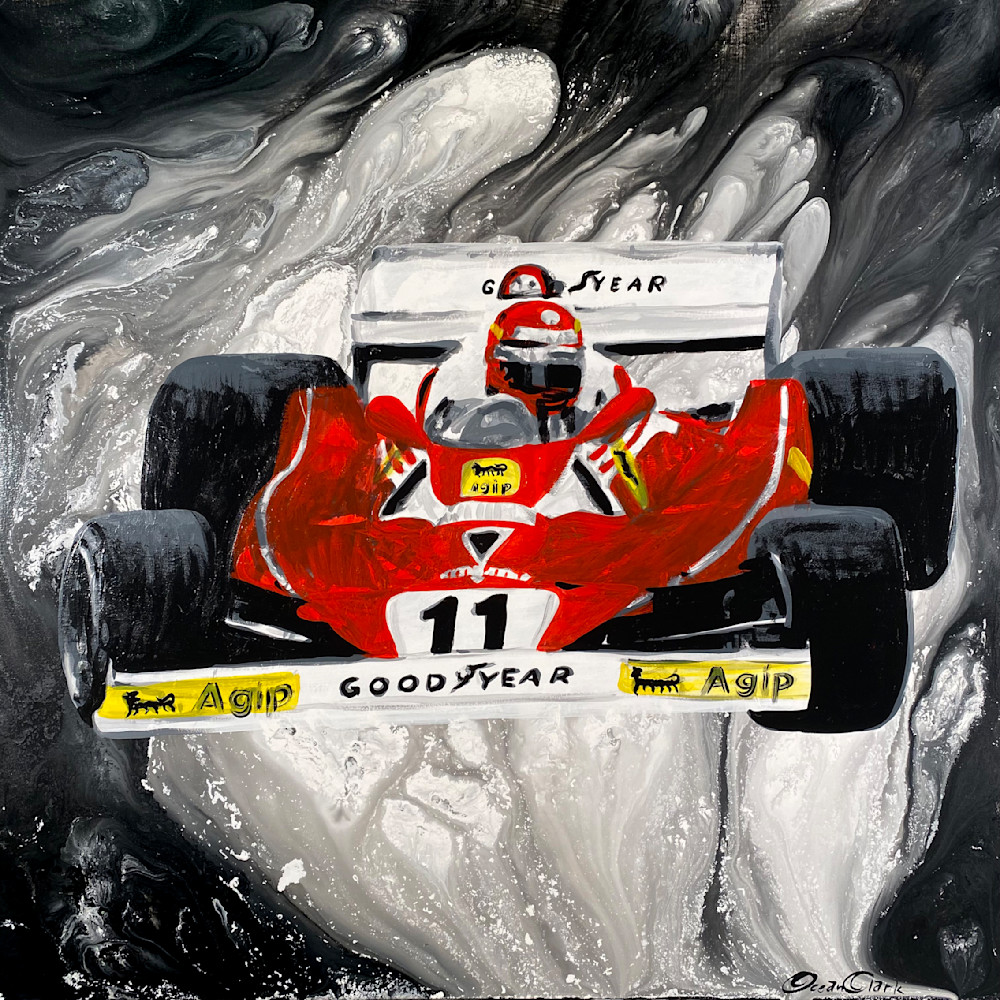 Niki Lauda   1977   Ferrari 312 T2   Goodyear Art | Ocean Clark Art