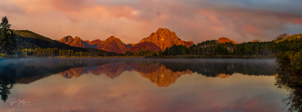 Ox Bow Bend Sunrise Pano Photography Art | Kates Nature Photography, Inc.