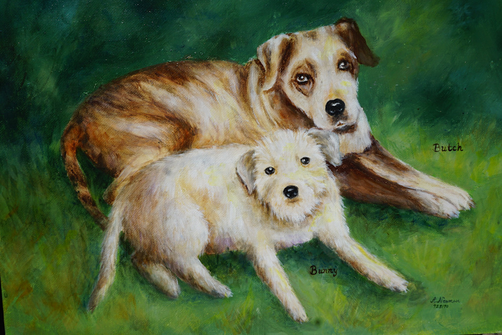 Butch And Bunny. ( Sold) Art | Arlene Newman Designs