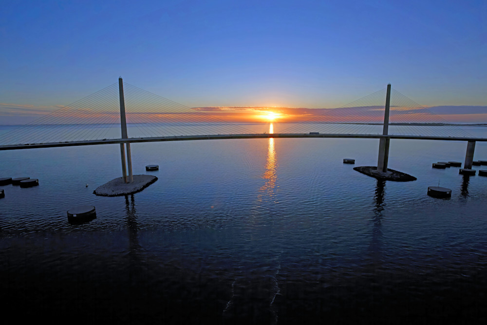 Bridge Sunshine Skyway Sunset Florida 6177 Photography Art | Christina Rudman Photography