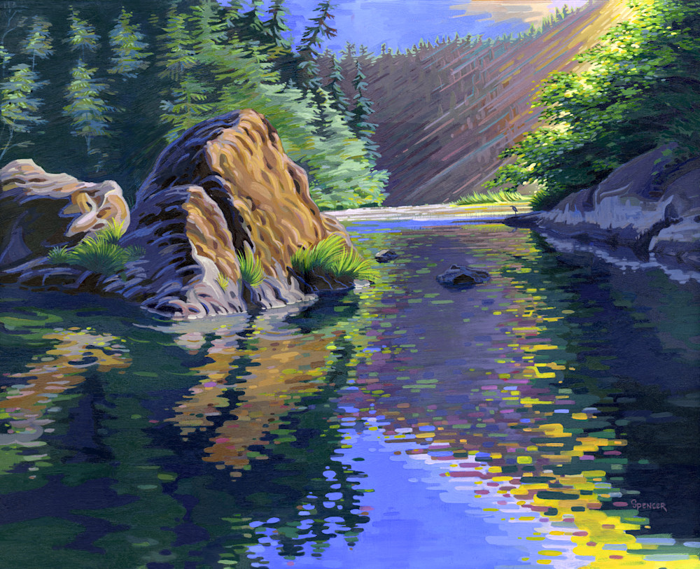 Drink Full and Descend - a Chetco River painting by Spencer Reynolds