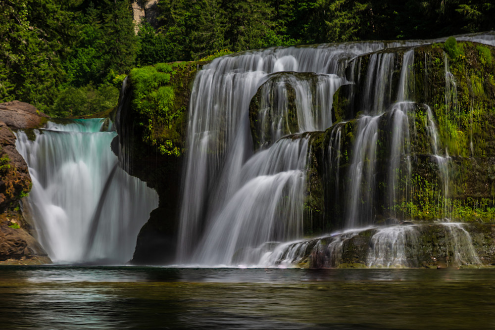Lower Lewis River Falls Photography Art | Majestic Mountain Photos