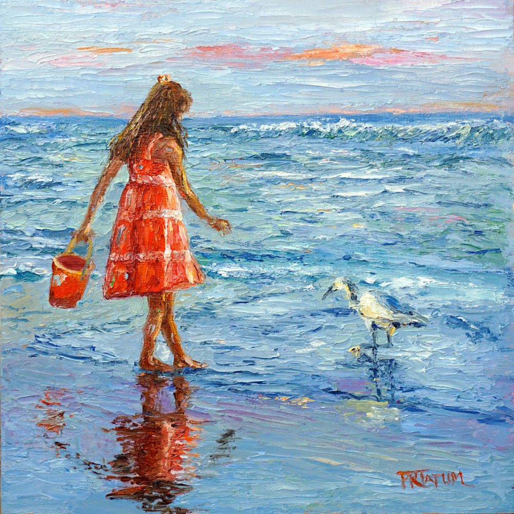 Little Beachcomber  Art | Pamela Ramey Tatum Fine Art